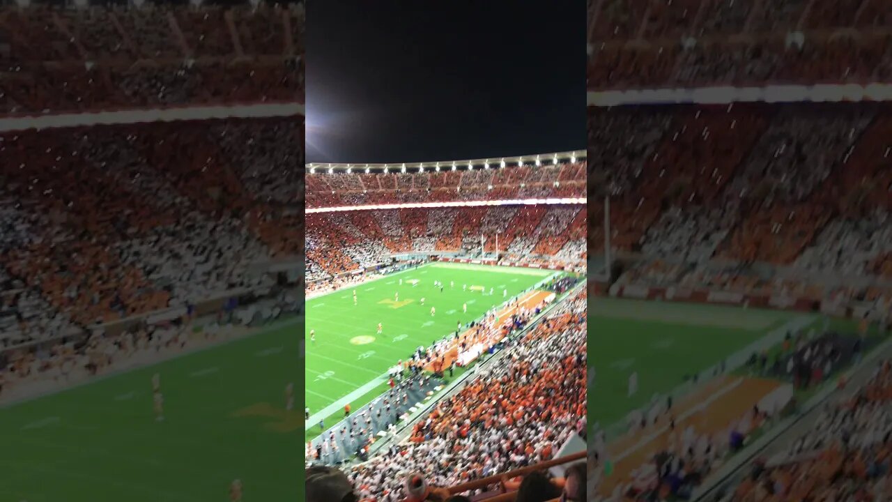 2nd half kick off under the Neyland light show. #shortsviral #shorts