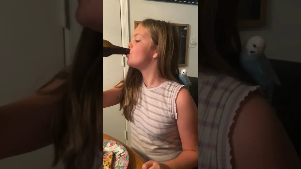Drinking Like Dad 🤣 #dadlife #family #daughter