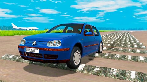 Volkswagen vs 100 Speed Bumps – BeamNG.Drive