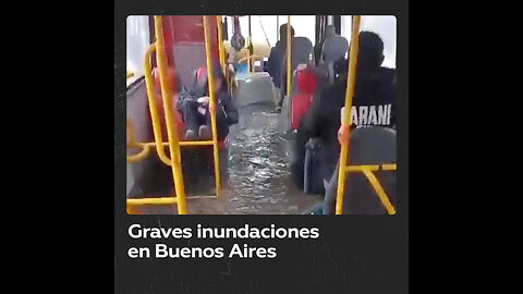 Familias evacuadas, calles anegadas y destrozos por un fuerte temporal de lluvia en Buenos Aires