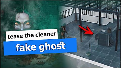 🔴 Ghost Hunting Vlog | pretending to be a ghost teasing the cleaner