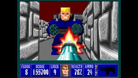 Wolfenstein 3D, DOS, 1992 - 100% Complete, Episode 2 Floor 8, Aardwolf