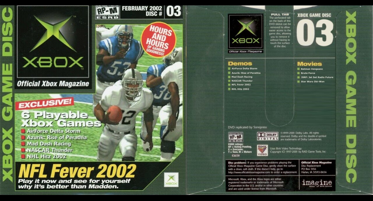 OFFICIAL XBOX MAGAZINE ISSUE 3 XBOX DEMO DISC 03