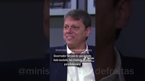 Tarcisio sobre a amizade com o Bolsonaro