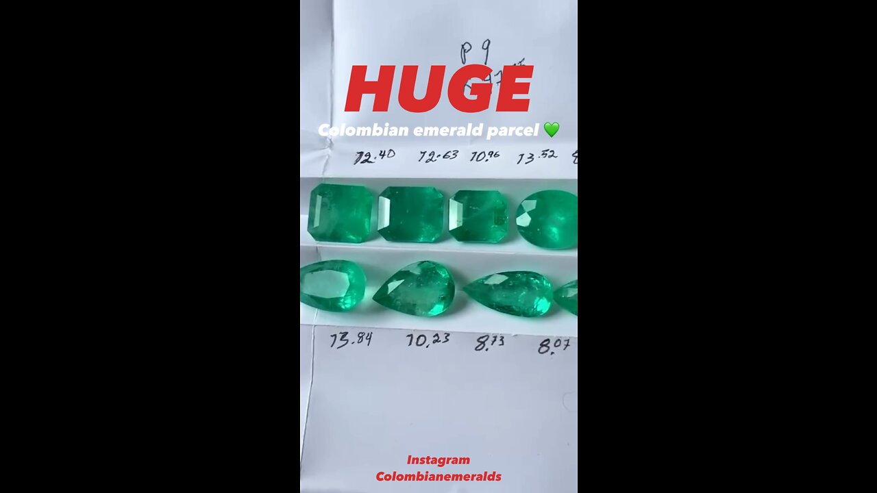 Large jumbo statement size big Colombian emerald gemstones for sale with price unheated certified