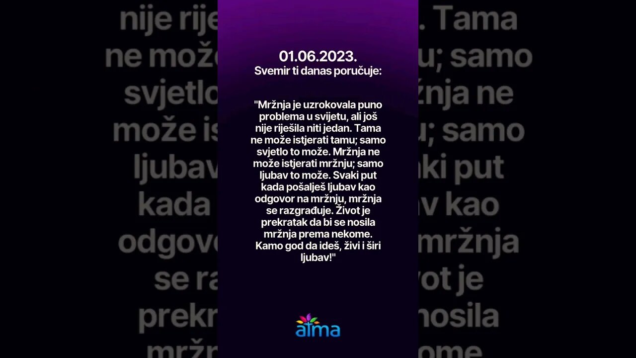 Poruka Svemira 01.06.2023. 💙