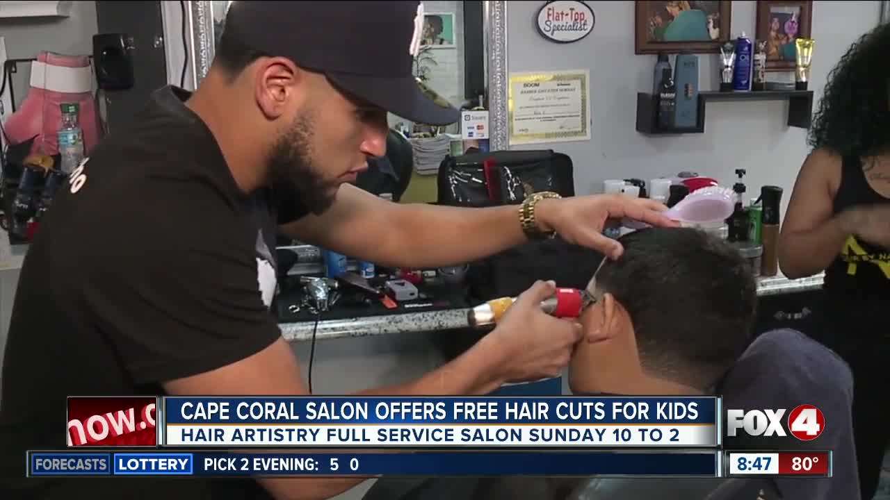 Cape Coral Salon gives free hair cuts for kids