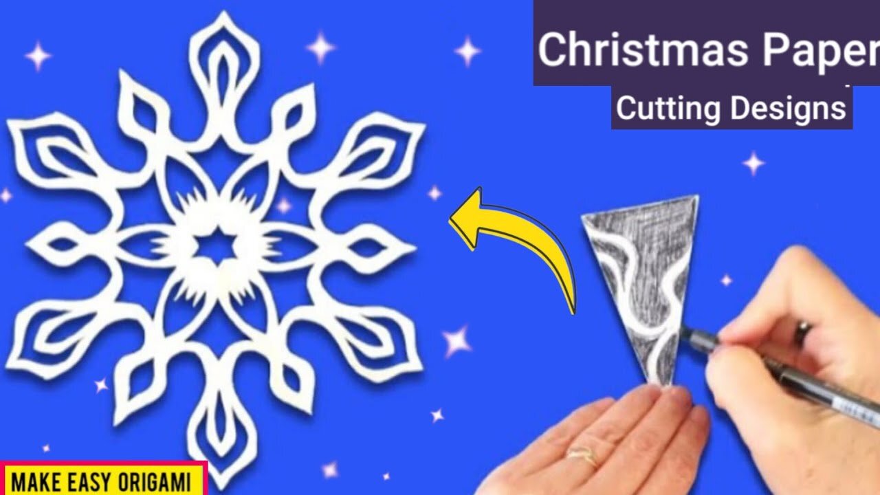 How to make Snowflake's out of paper in 5 minutes - Christmas paper cutting Designs #12