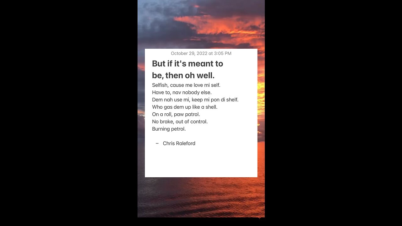 But if it's meant to be, then oh well.