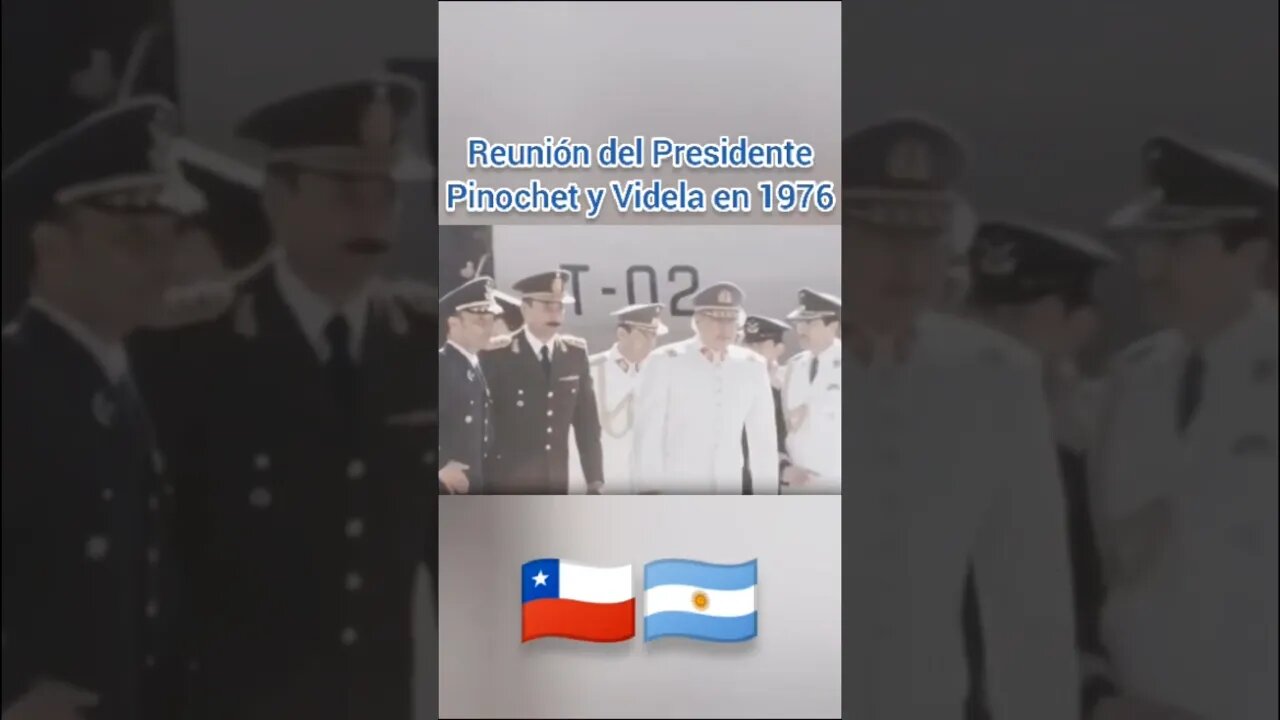 PINOCHET LIBERTADOR RECIBE LA VISITA DEL PRESIDENTE ARGENTINO GENERAL JORGE RAFAEL VIDELA PATRIOTAS!