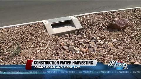 City collecting rainwater at construction sites