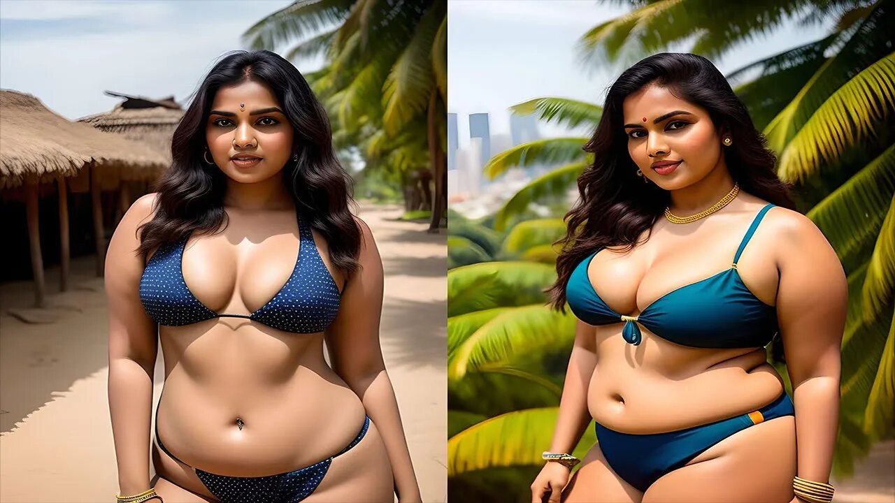 Indian Young Village Beauty Bikini Models Look Book Generate