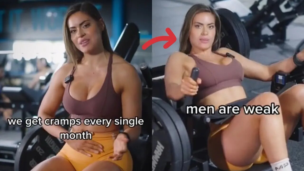 Delusional Female Fitness Influencer Says Men Are WEAKER