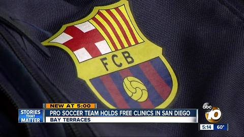 Pro soccer team holds free clinics in San Diego