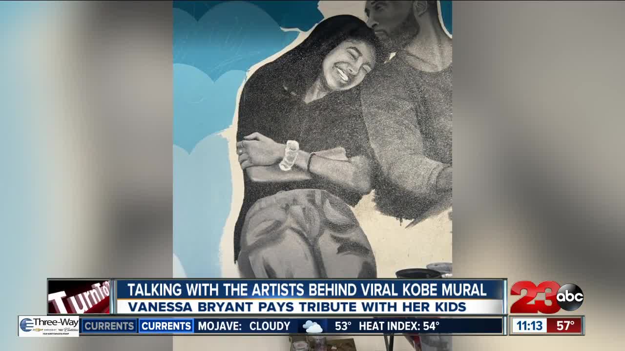 23ABC speaks with artists behind viral Kobe mural