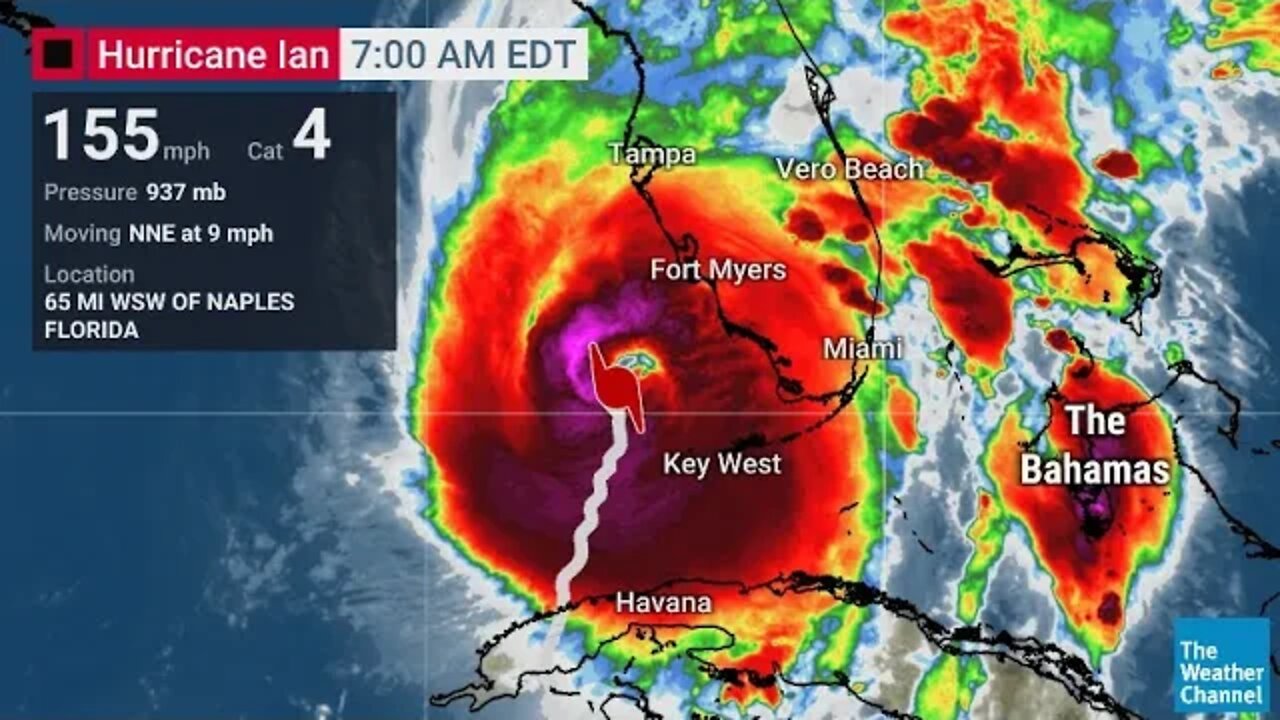 BREAKING #Ian's max winds are now 155 mph (Cat 5 status 157mph.) LATEST UPDATES