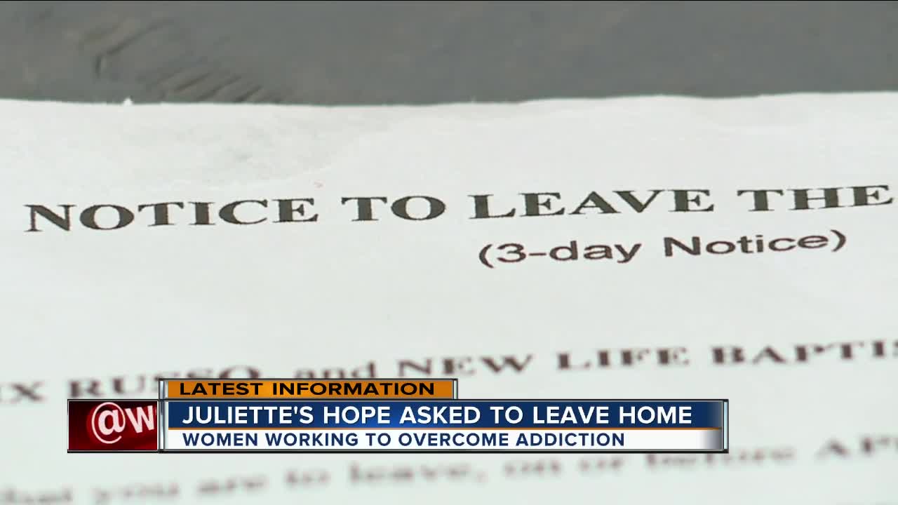 Juliette's Hope asked to leave home