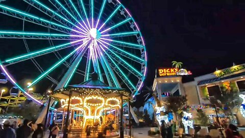 Visiting the Island in Pigeon Forge during Winterfest and walking a Christmas light trail
