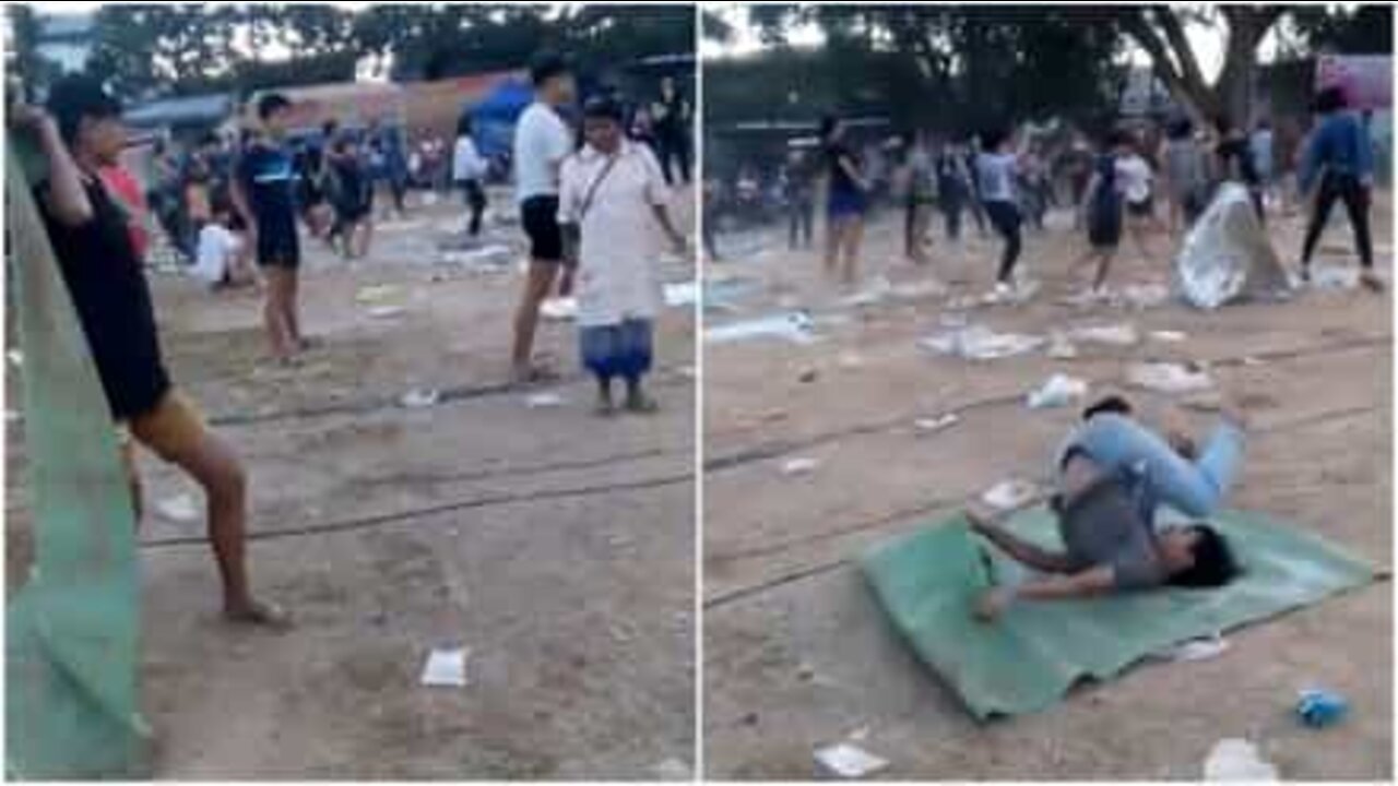 Thaimaalaiset nuoret järjestivät erikoiset katujuhlat