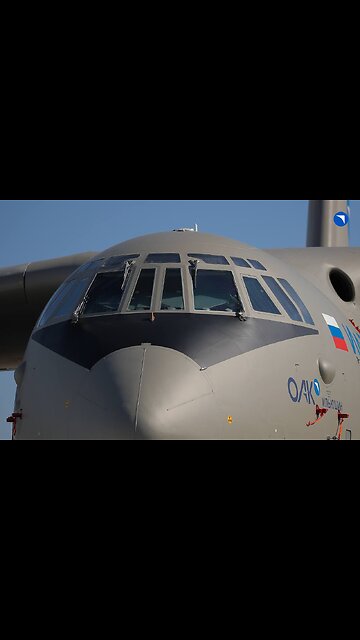 The Ilyushin Il-76MD-90A is the center of power and attraction for guests at the Dubai air show. ​