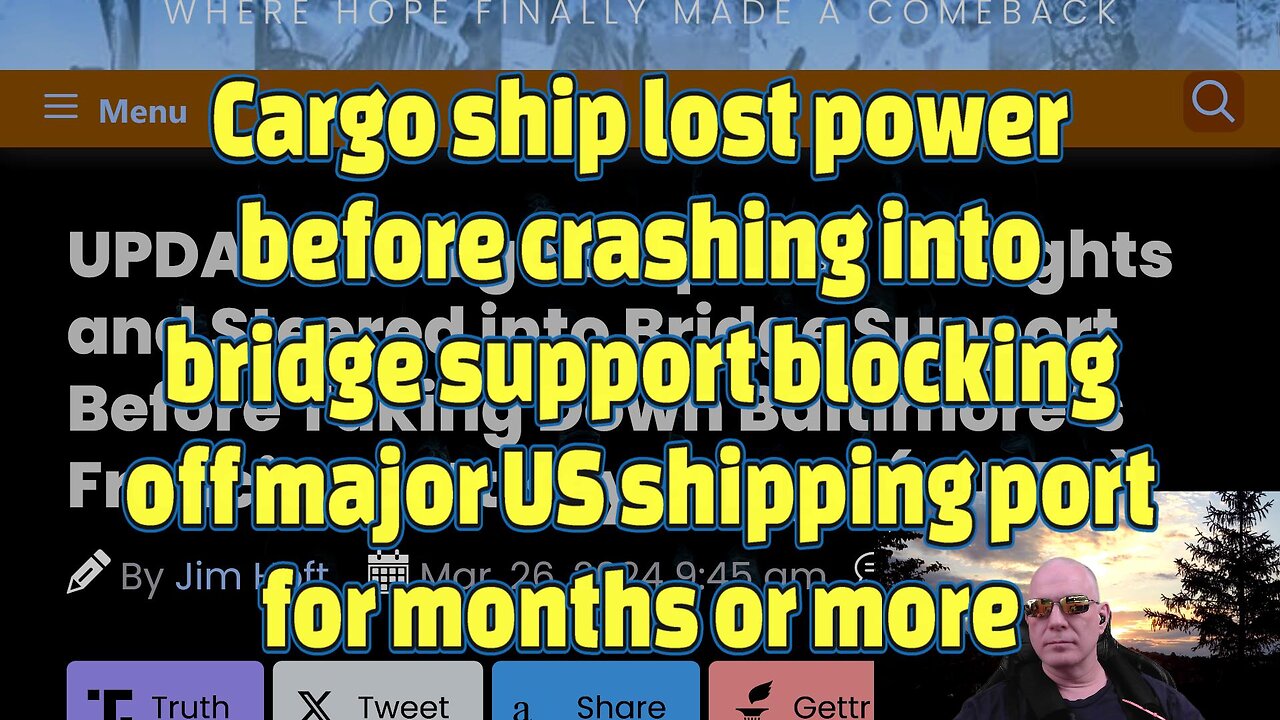 Cargo ship lost power before crashing into bridge support blocking off major US port-