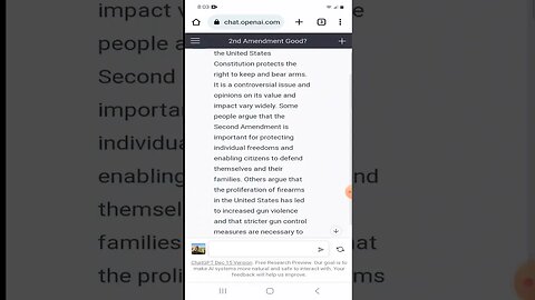 ChatGPT Anti 2nd Amendment?!