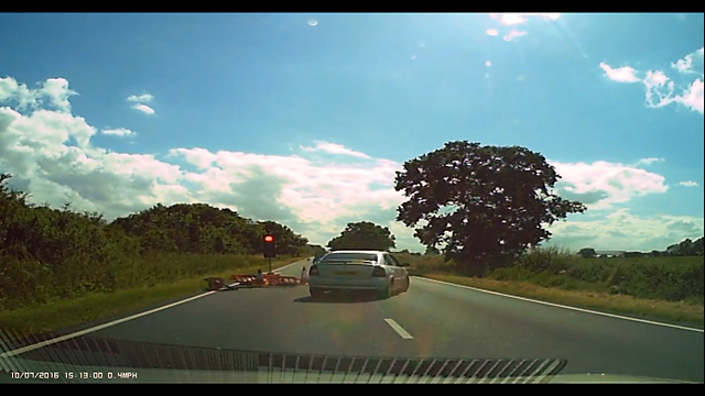 Car jumping the red light