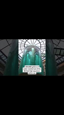 Two people have been injured after a 82-foot-high aquarium in #Berlin, #Germany, burst, police say.