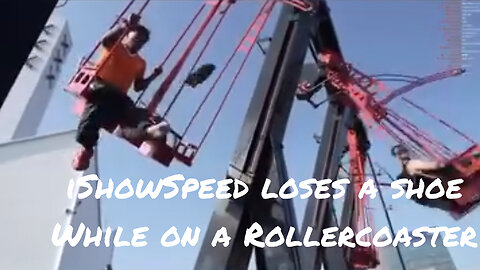 iShowSpeed loses a shoe while on a Rollercoaster