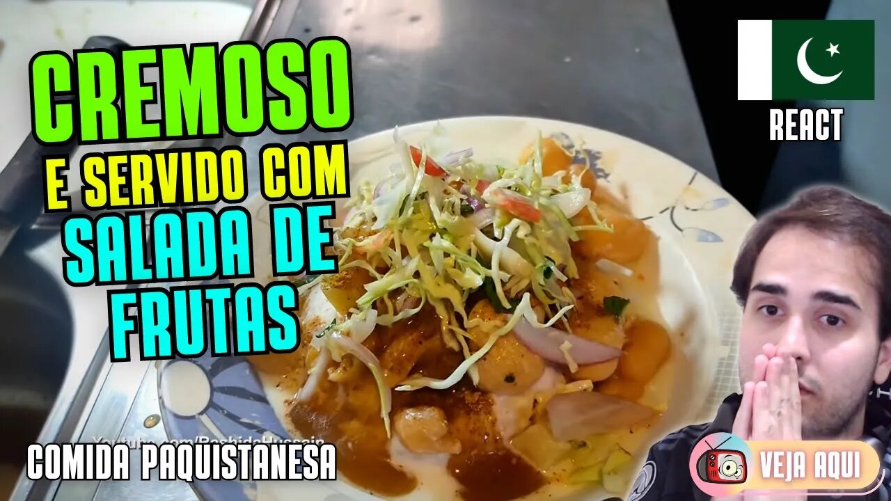 É CREMOSO e vem com SALADA DE FRUTAS! Reagindo a COMIDAS DE RUA do PAQUISTÃO | Veja Aqui Reacts