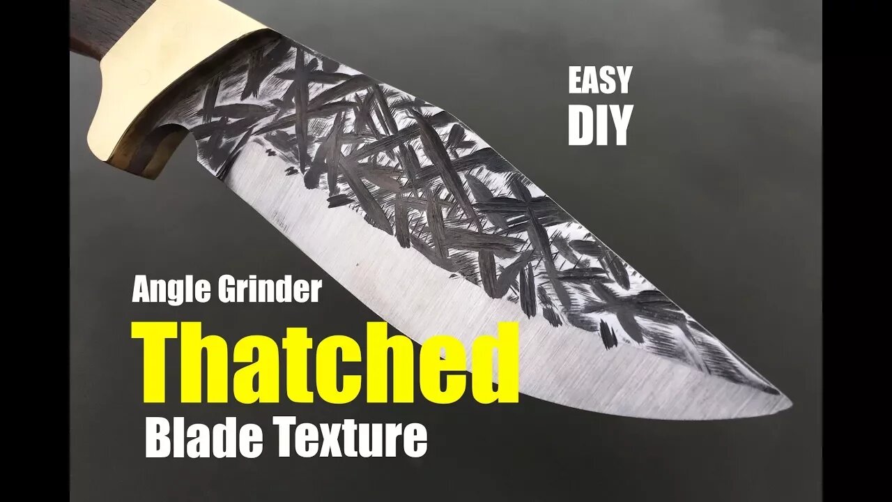 Knife Making How to make Thatched blade texture with an angle grinder