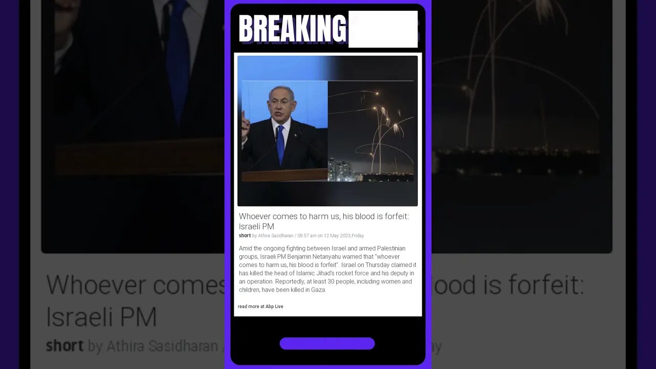 Netanyahu Issues Warning: Any Harm to Israel Will Be Met With Lethal Force | #shorts #news