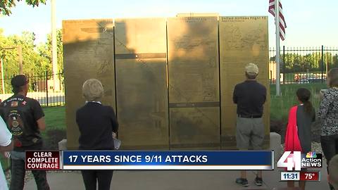 People visit 9/11 Memorial in Overland Park