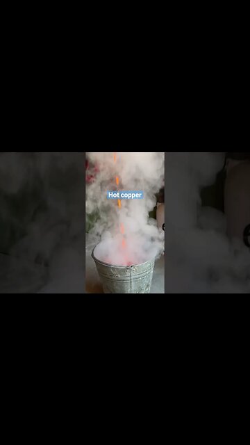 Hot Copper VS. Hot Aluminum Pour In Bucket Of Orbeez #asmr #copper #aluminum #orbeez