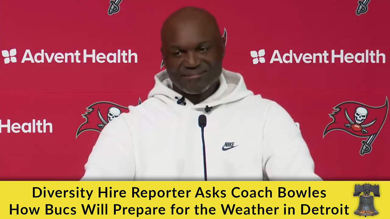 Diversity Hire Reporter Asks Coach Bowles How Bucs Will Prepare for the Weather in Detroit