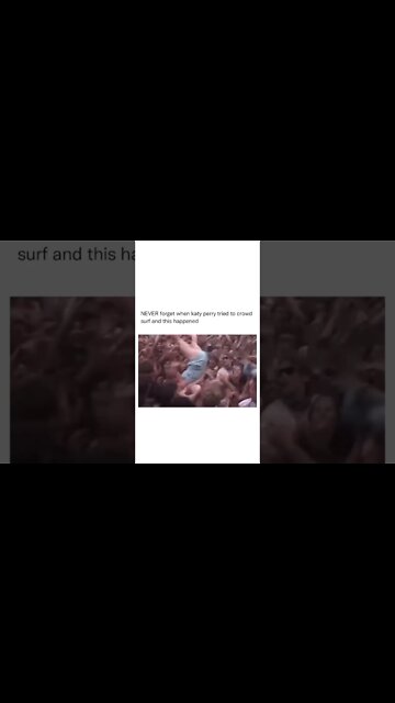 Katy Perry tried to crowd surf #shorts
