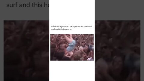 Katy Perry tried to crowd surf #shorts