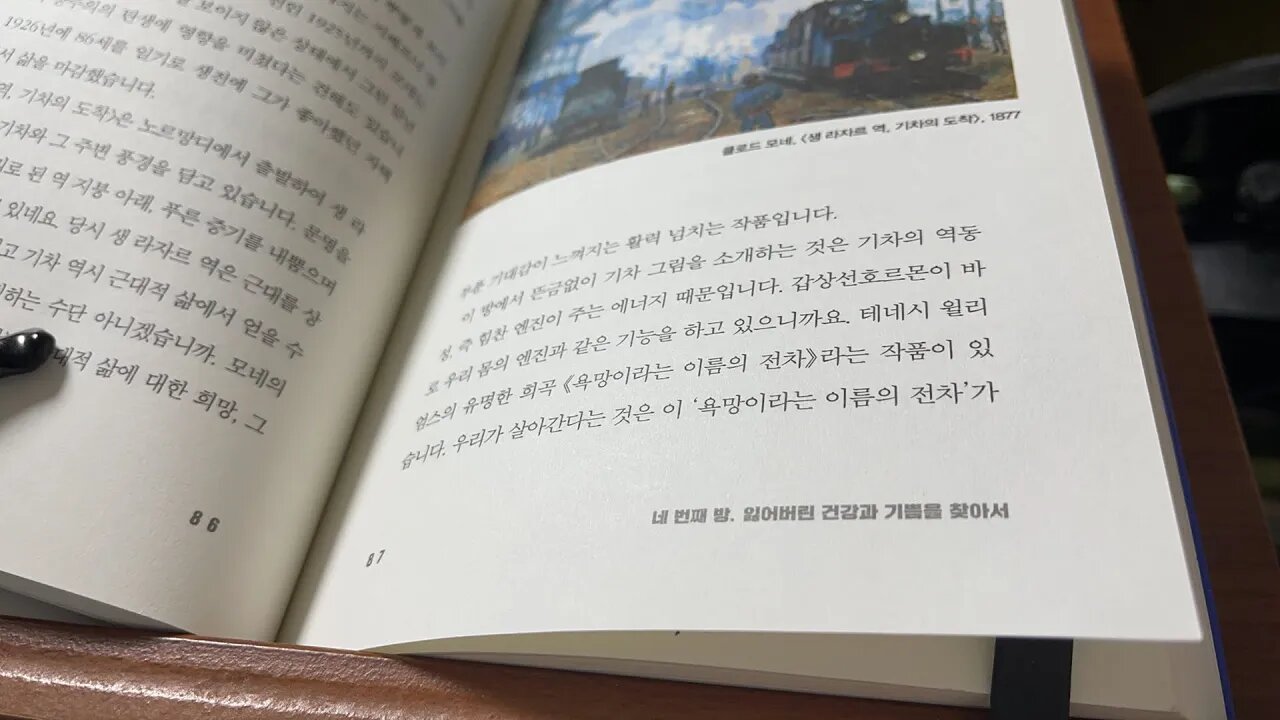 뭉크씨 도파민 과잉입니다 안철우 갑상선엔진 클로드모네 인상 일출 생라자르역 기차의도착 노르망디 백내장 시력저하 인상주의 욕망이라는 이름의전차 테네시 윌리엄스 색채 청시자 아이언