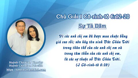 Chú Giải I Cô-rinh-tô 6:12-20 Sự Tà Dâm