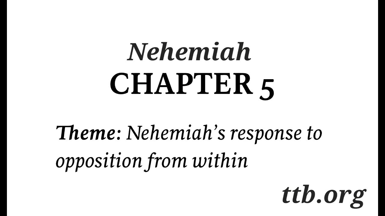 Nehemiah Chapter 5 (Bible Study)