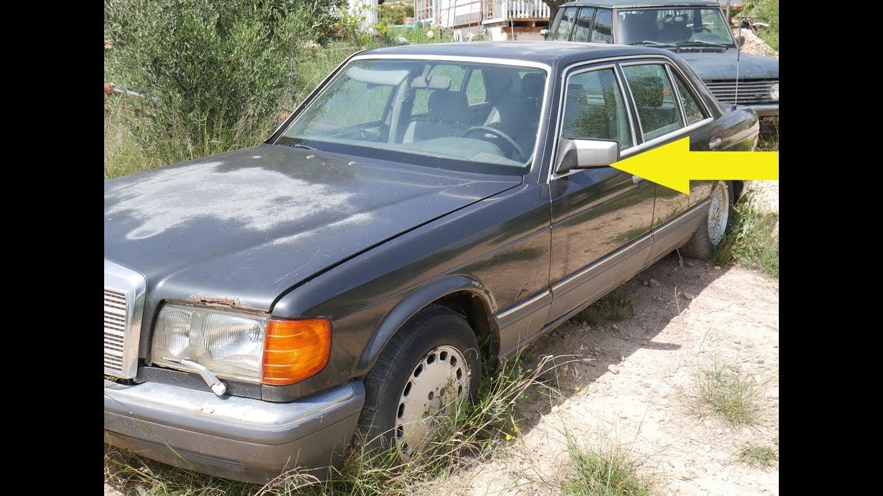 Mercedes Benz W126 - Comment démonter le rétroviseur manuel tutorial