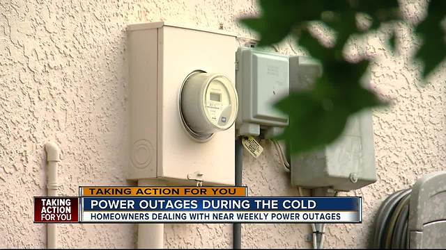 Power outages during the cold