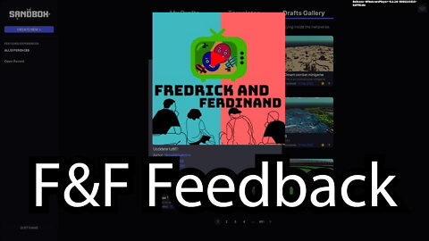 F&F Feedback - Draft Gallery - The Sandbox - Your NFT games on the blockchain