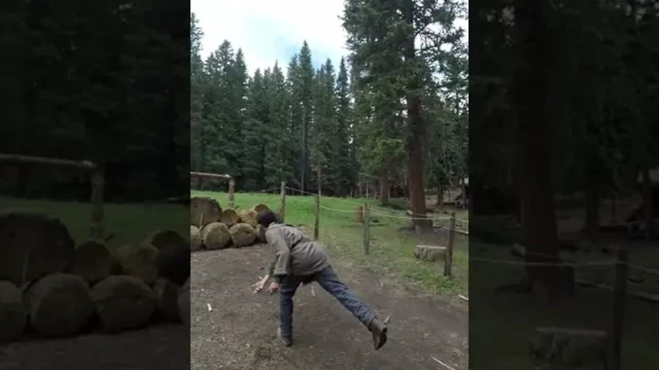 Throwing Tomahawks at Clear Creek camp - Philmont Trek #shorts