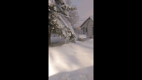 A little snow in Wheatland, Wyoming this morning.