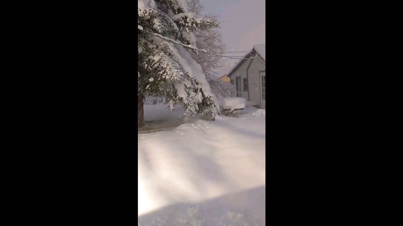 A little snow in Wheatland, Wyoming this morning.
