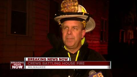 Milwaukee Fire Department battles early morning house fire near 38th & Roberts