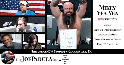 Mikey Yea Yea in a Speedo Giving a Red Pill Jenn a Lap Dance live on The Joe Padula Show!