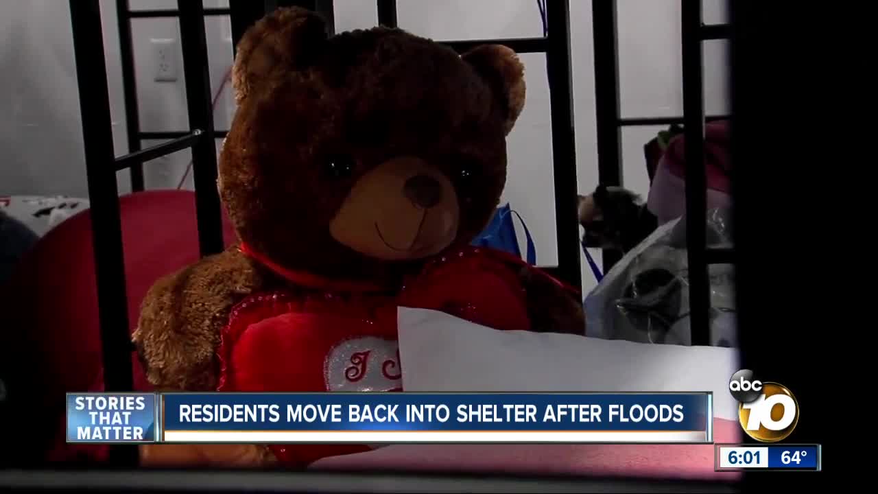 Homeless return to Alpha Project shelter after storm