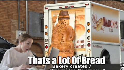 Pittsburg Bakery🍞 Makes seven Foot Frosty The Doughman⛄ Reaction